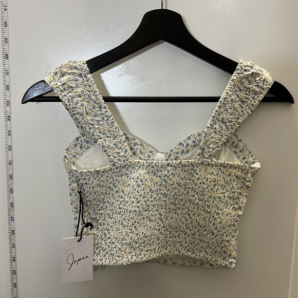 Japna Corset Bodice Ditsy Floral Printed Top - Picture 2 of 4